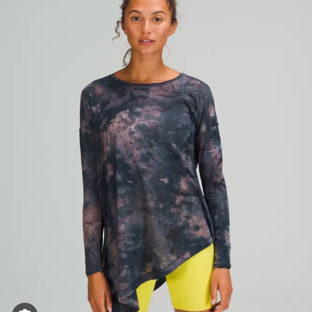 Lululemon To The Point Long Sleeve— NWT- Asymmetrical Tie-Dye Long Sleeve Top